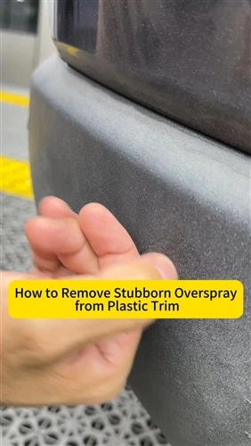 How to Remove Stubborn Overspray from Plastic Trim